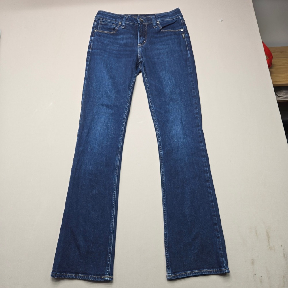 Silver Jeans Co Avery Slim Boot Dark Wash Denim Blue Jeans Womens 29x33 Stretch